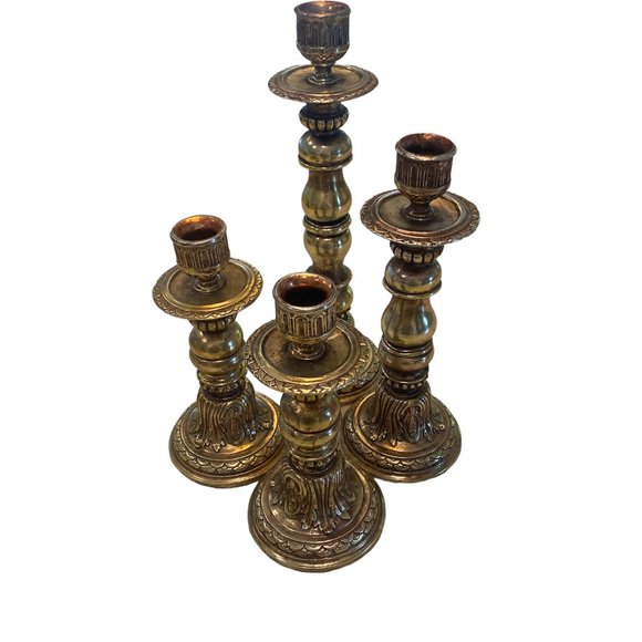 Accents Brass Gold Candlestick Holders Poshmark